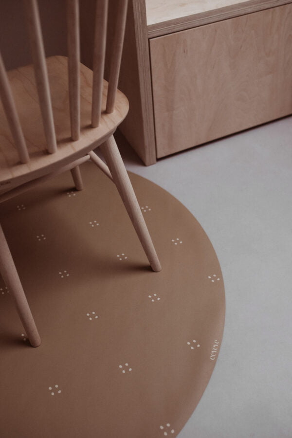 Bodenschutzmatte Hochstuhl Triptrap Kinder braun beige