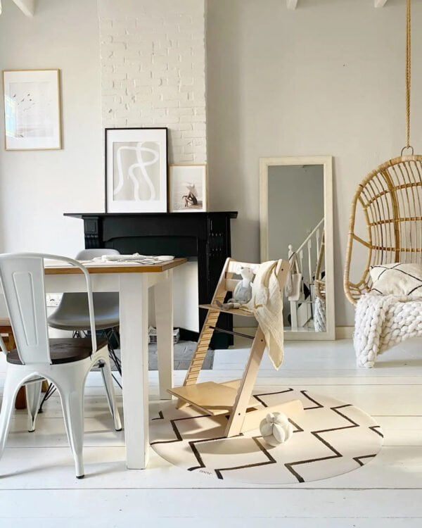 Eeveve Runde Bodenmatte Tripp Trapp Beni Ecru 1 Bodenschutzmatte Hochstuhl Kinder