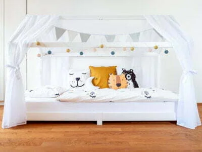 Hausbett Deko Montessori Bett Cotton Ball