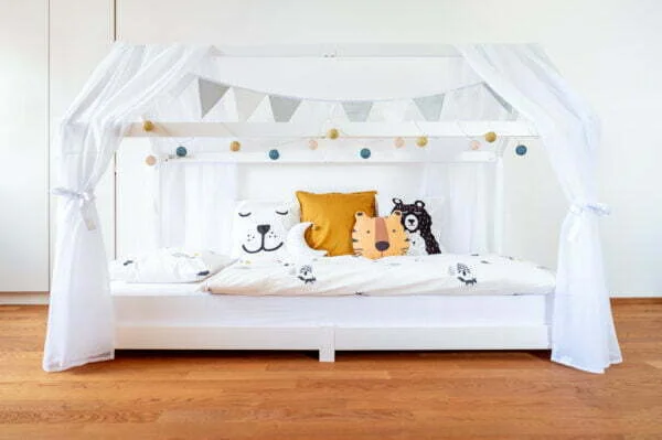 Hausbett Deko Montessori Bett Cotton Ball