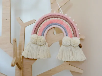 Makramee Kinderzimmerdeko Regenbogen Boho