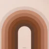 Tischunterlage regenbogen retro braun beige Bastelunterlage